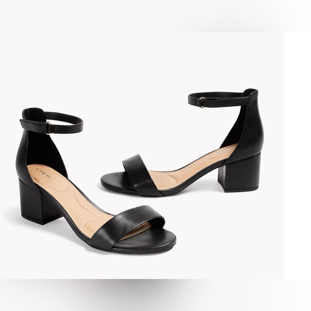 Never Worn Lane Bryant Dream Cloud Ankle Strap Block-Heel - Faux Leather